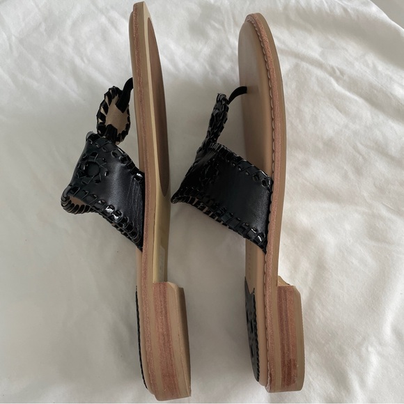 Jack Rogers black leather sandals in great condition size 8M - Picture 3 of 9